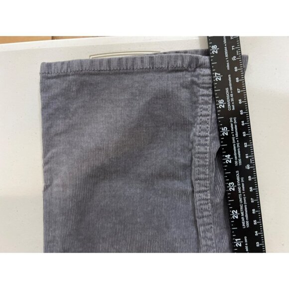 St. John's Bay Sz 12P Grey Corduroy Straight Leg Thin Wale Pants - Picture 6 of 6